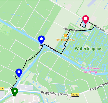 Wandelen van fietshub Kraggenburg naar fietshub Marknesse